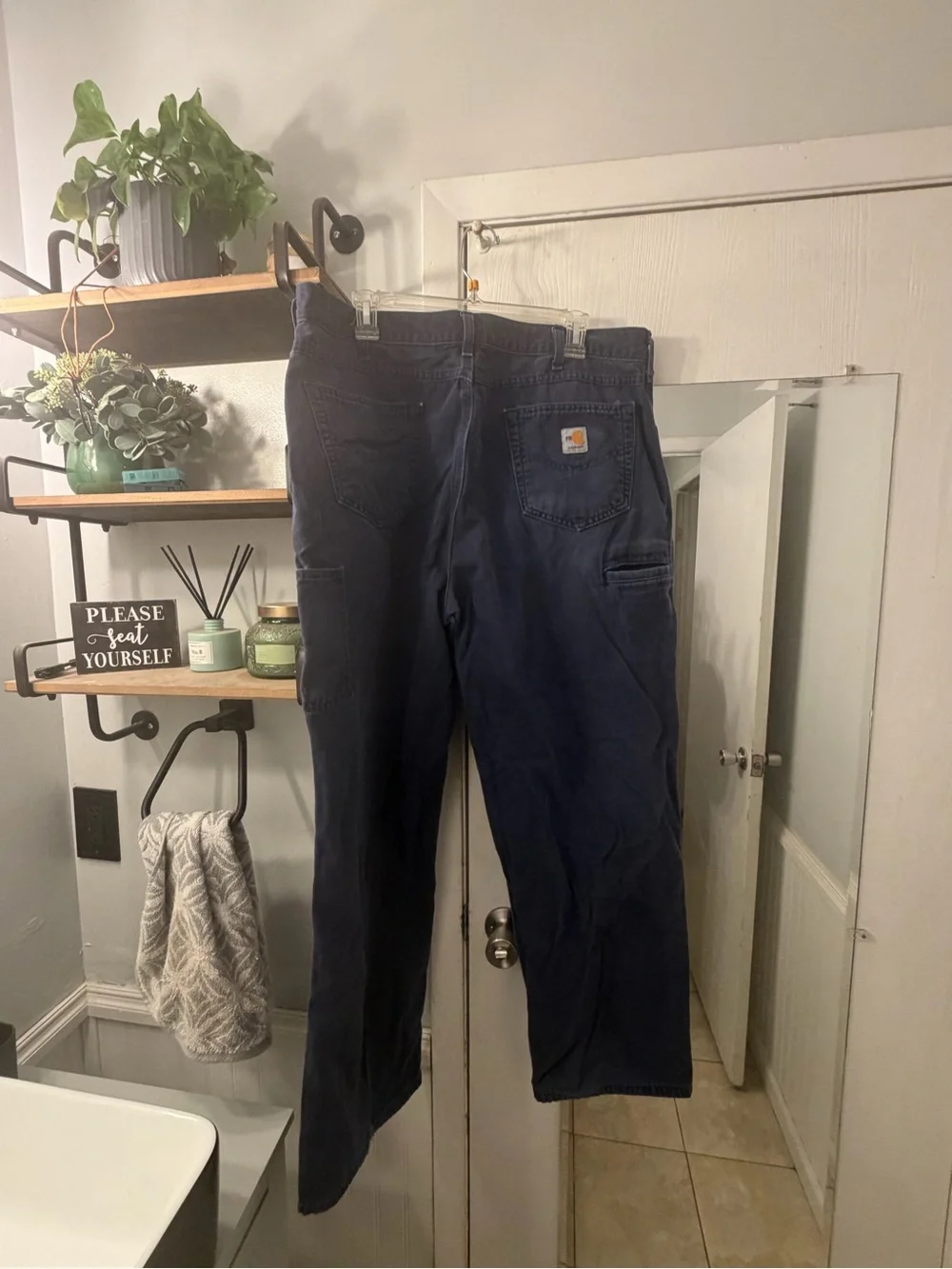 Carhartt Men’s Relaxed Fit Dark Blue Pants 40x32